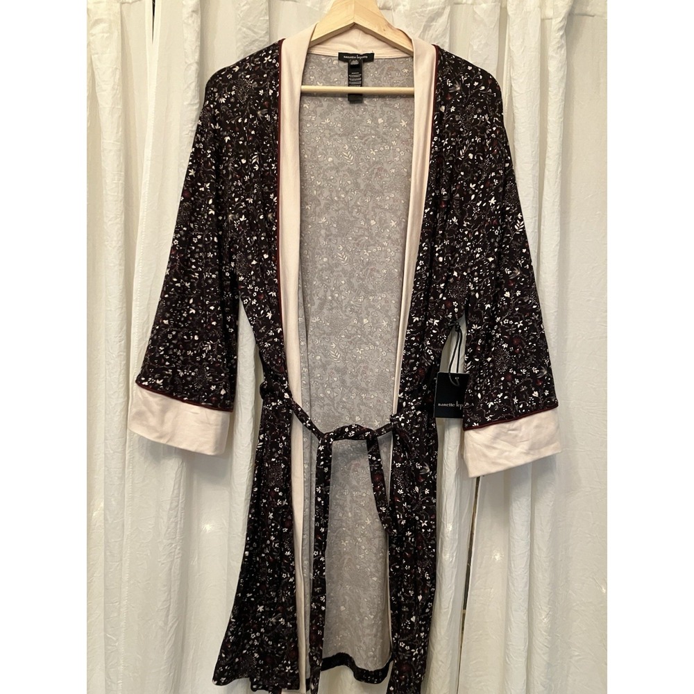 Nanette Lepore Floral Kimono Robe Women's Large NWT Belted $48